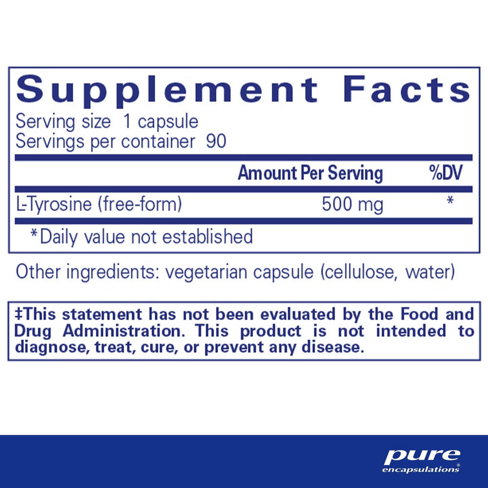 Pure Encapsulations - L-Tyrosine, 90 caps