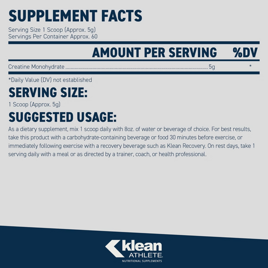 Klean Athlete - Klean Creatine Monohydrate - 315g