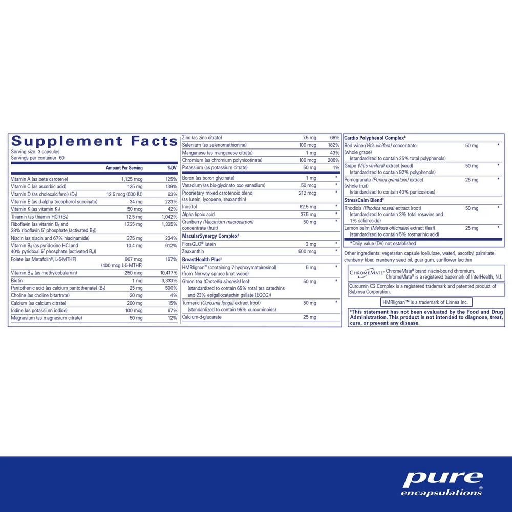 Pure Encapsulations - Women's Nutrients, 180 caps