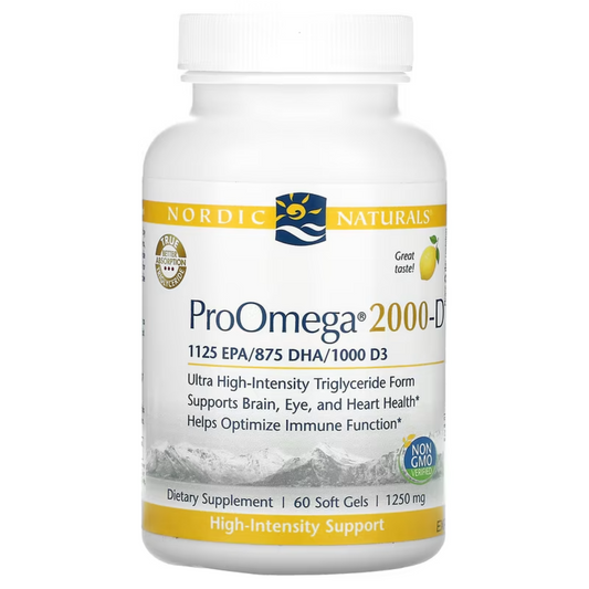 Nordic Naturals Pro-Omega 2000 D - Fish Oil + Vit D Supplement