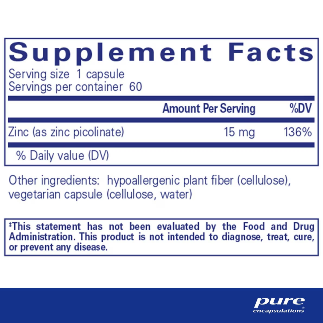 Pure Encapsulations - Zinc 15 (Zinc picolinate)