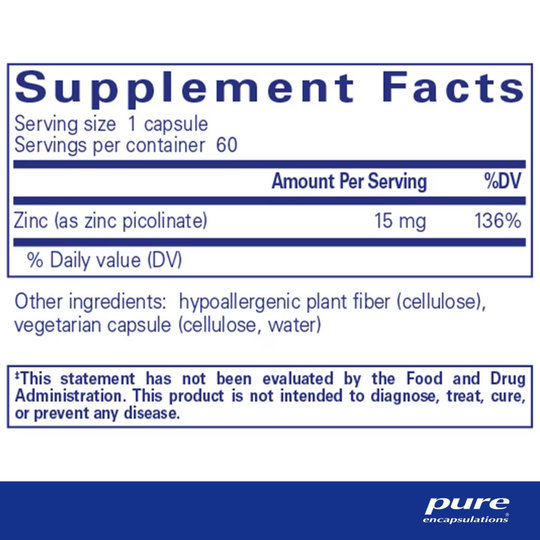 Pure Encapsulations - Zinc 15 (Zinc picolinate)