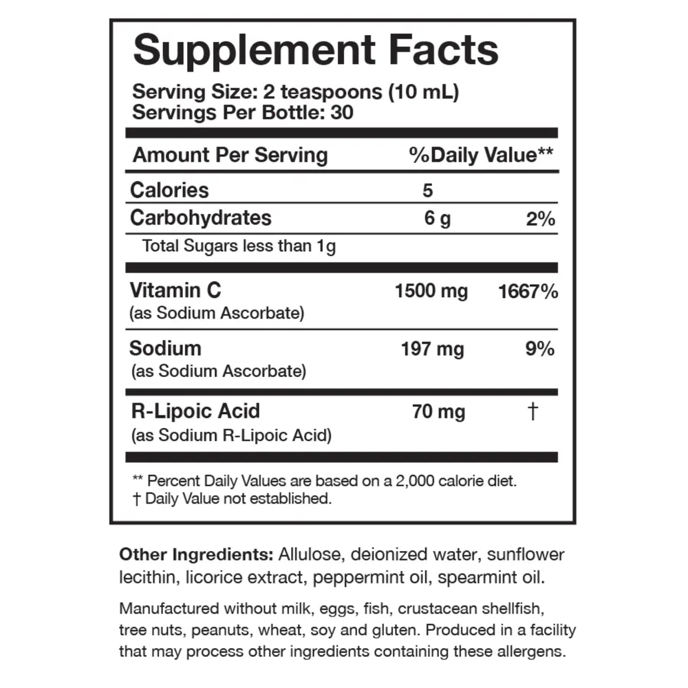 Researched Nutritionals - C-RLA Original | Liposomal Vitamin C & R-Lipoic Acid