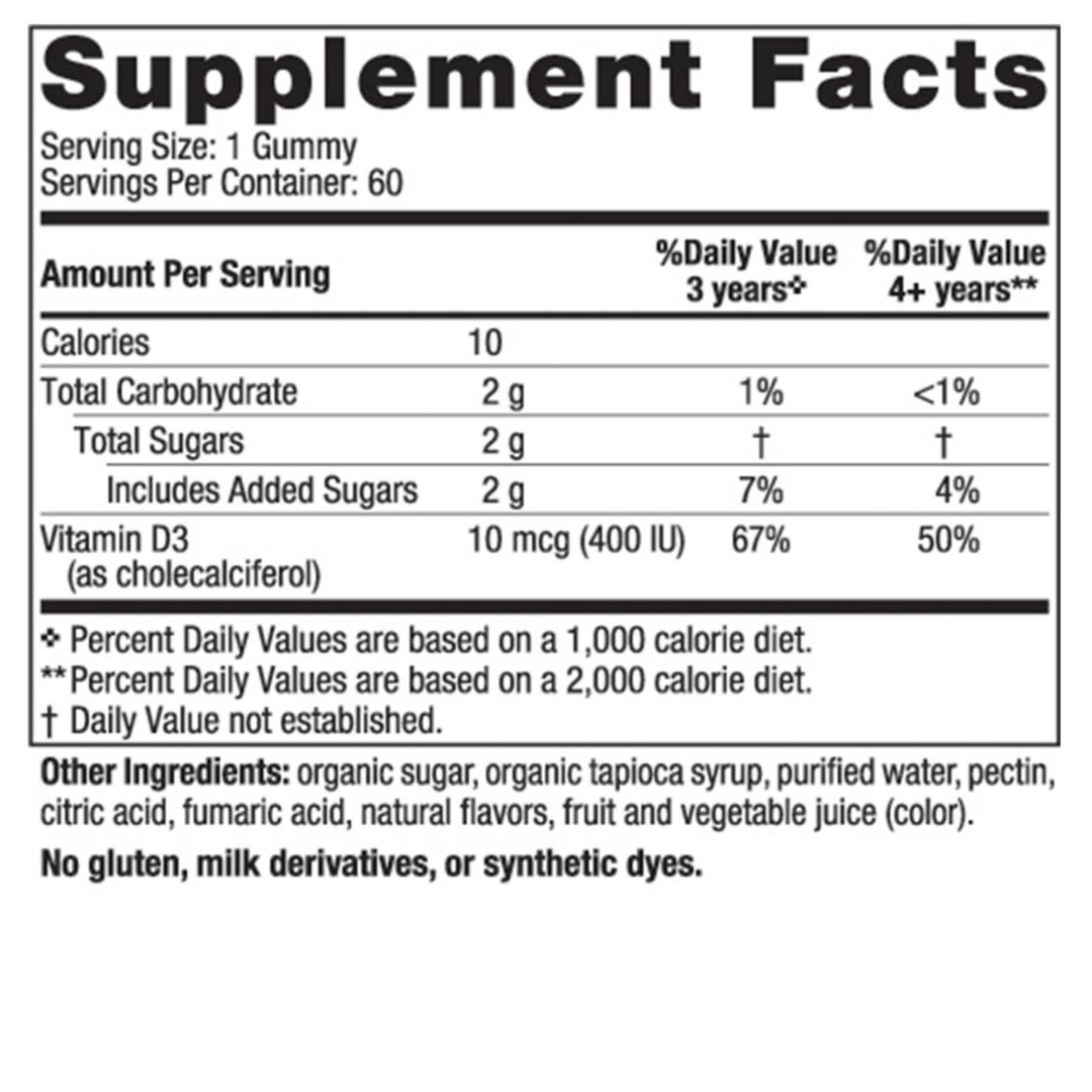 Nordic Naturals - Kids' Vitamin D3 Gummies 400 IU, Ages 3+