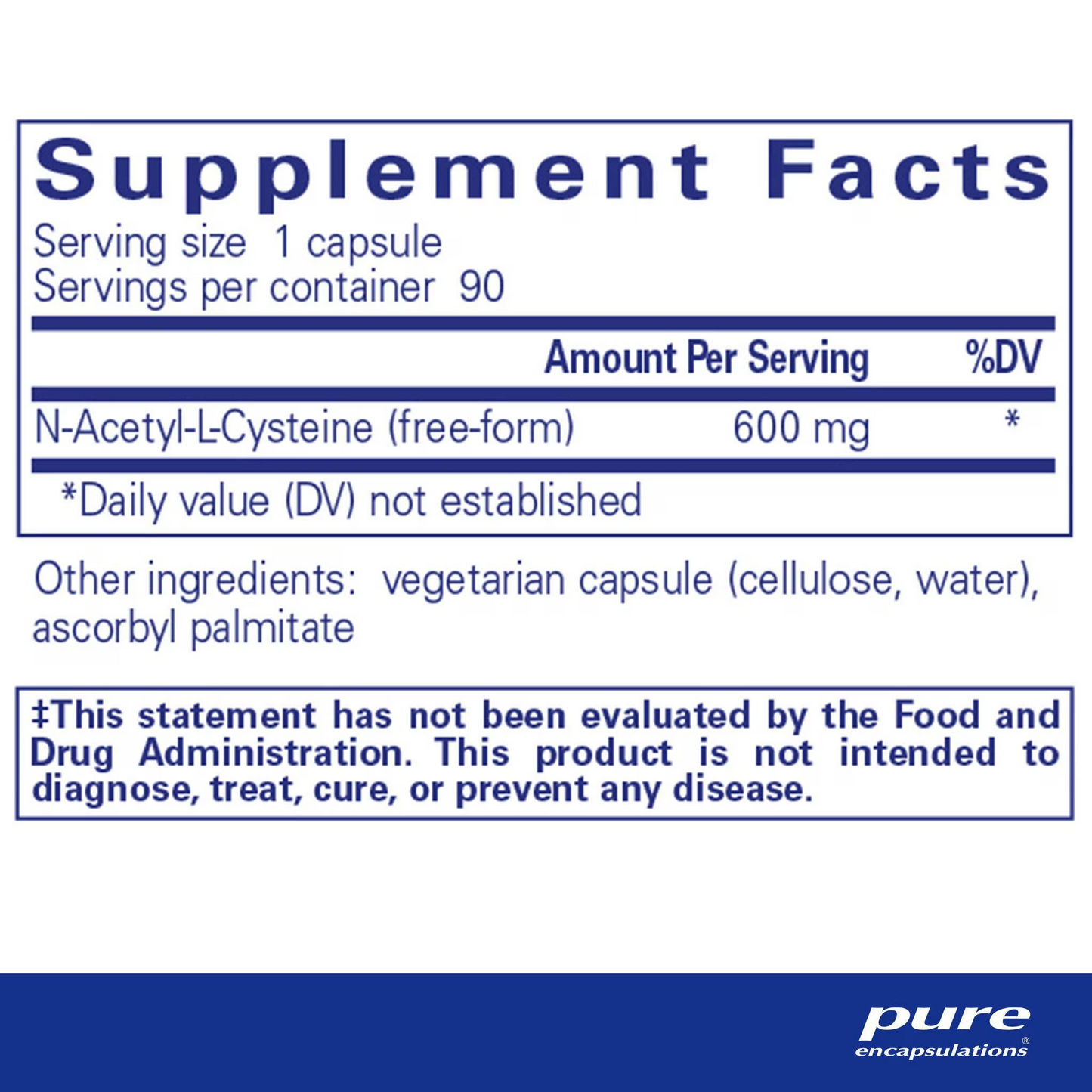 Pure Encapsulations - NAC ( N-Acetyl-l-Cysteine)