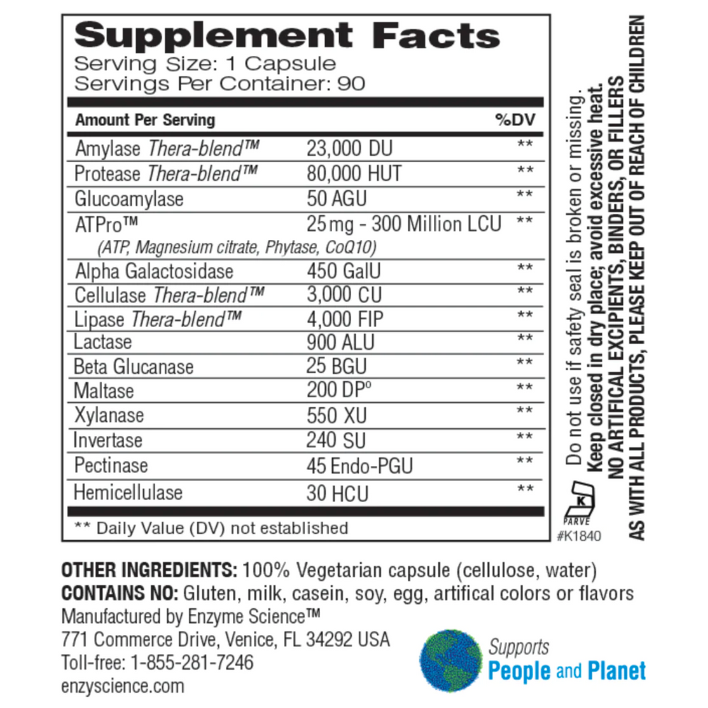 Digest Gold, 90 caps  - Advanced Digestive Enzyme Support Supplement
