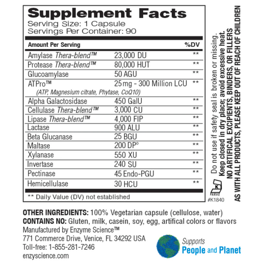 Digest Gold, 90 caps  - Advanced Digestive Enzyme Support Supplement