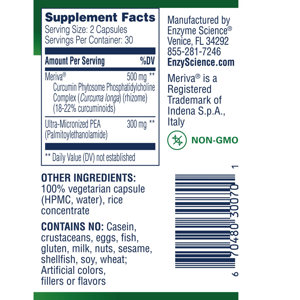 Enzyme Science, (PEA)+ - Pain Relief and Stress Support Supplement