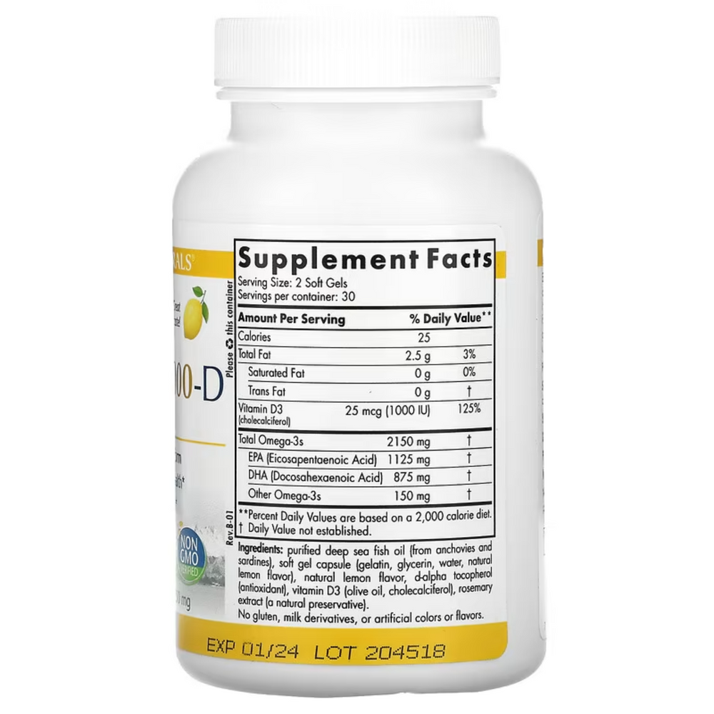 Nordic Naturals Pro-Omega 2000 D - Fish Oil + Vit D Supplement