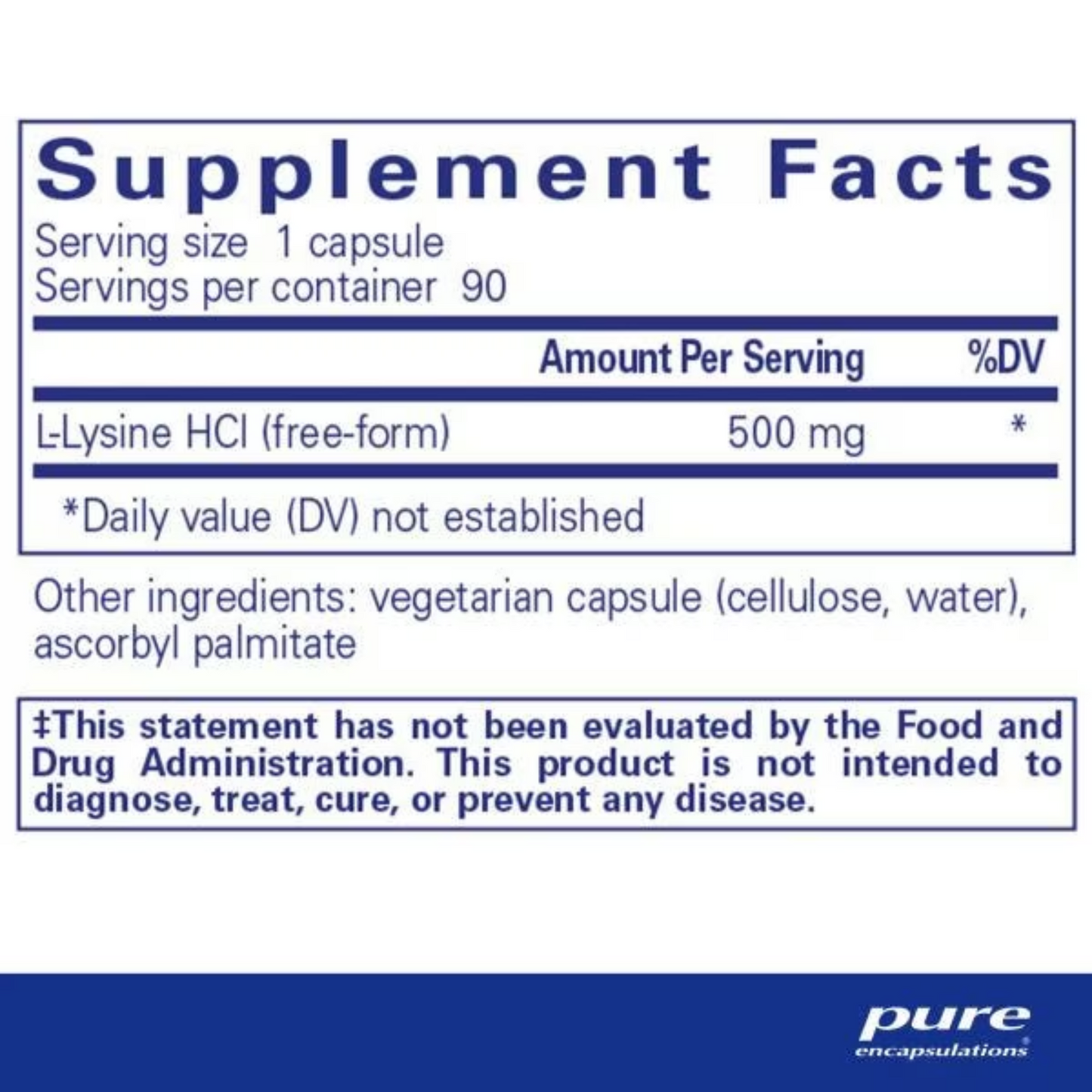 Pure Encapsulations - L-Lysine, 90 caps