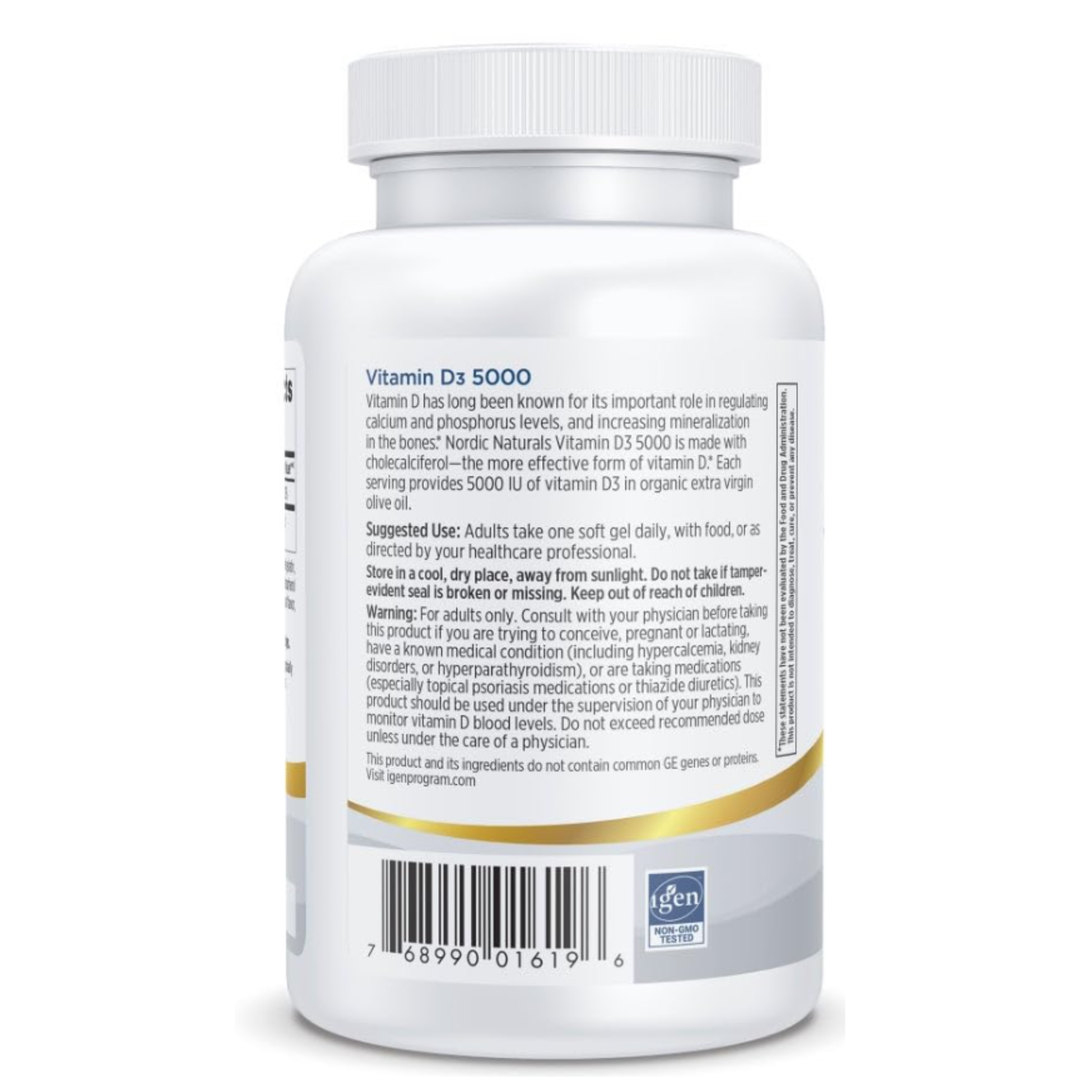 Nordic Naturals Vitamin D3 5000IU, 120 caps