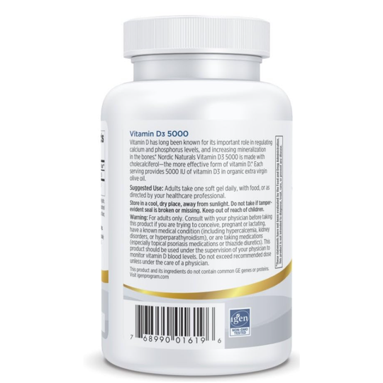 Nordic Naturals Vitamin D3 5000IU, 120 caps