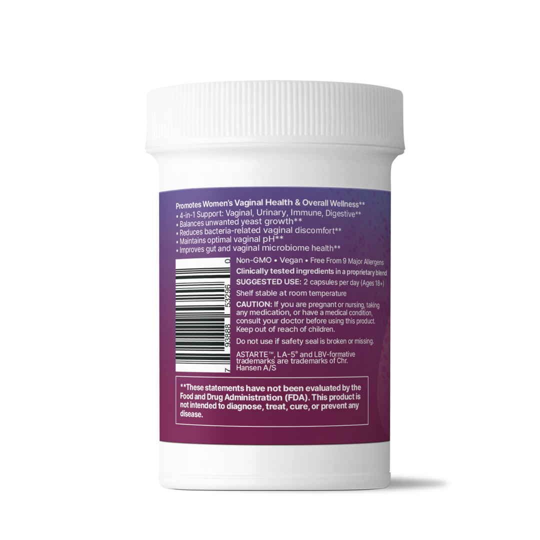 Vaginal Balance - 4 in 1 Women's Probiotic Supplement, 60 caps