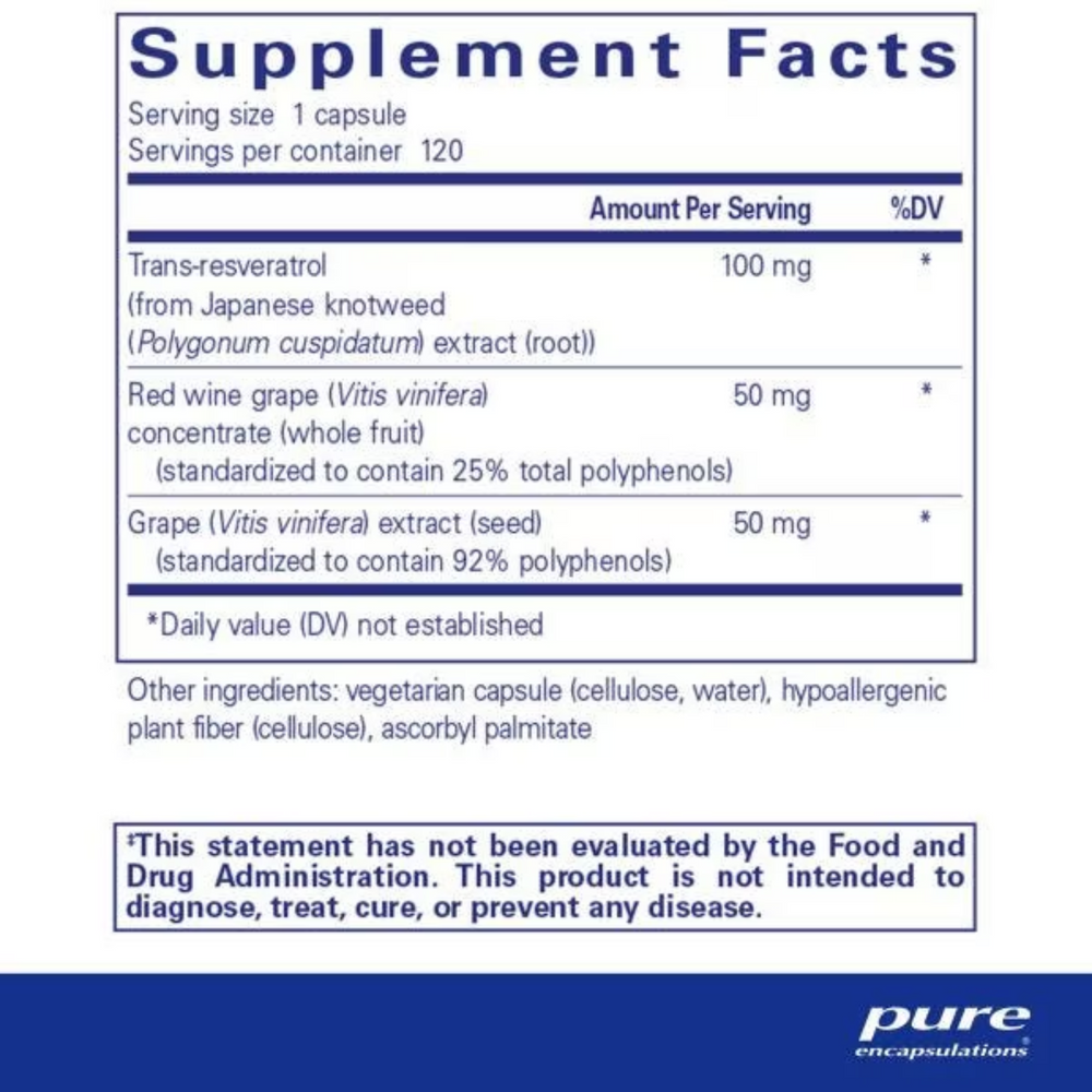 Pure Encapsulations - Resveratrol EXTRA, 120 capsules