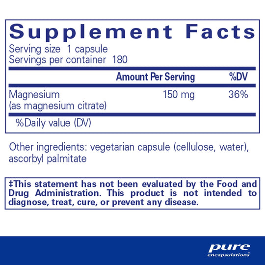 Pure Encapsulations - Magnesium Citrate