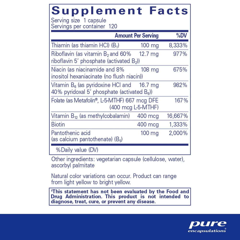 Pure Encapsulations - B-Complex Plus, 120 caps