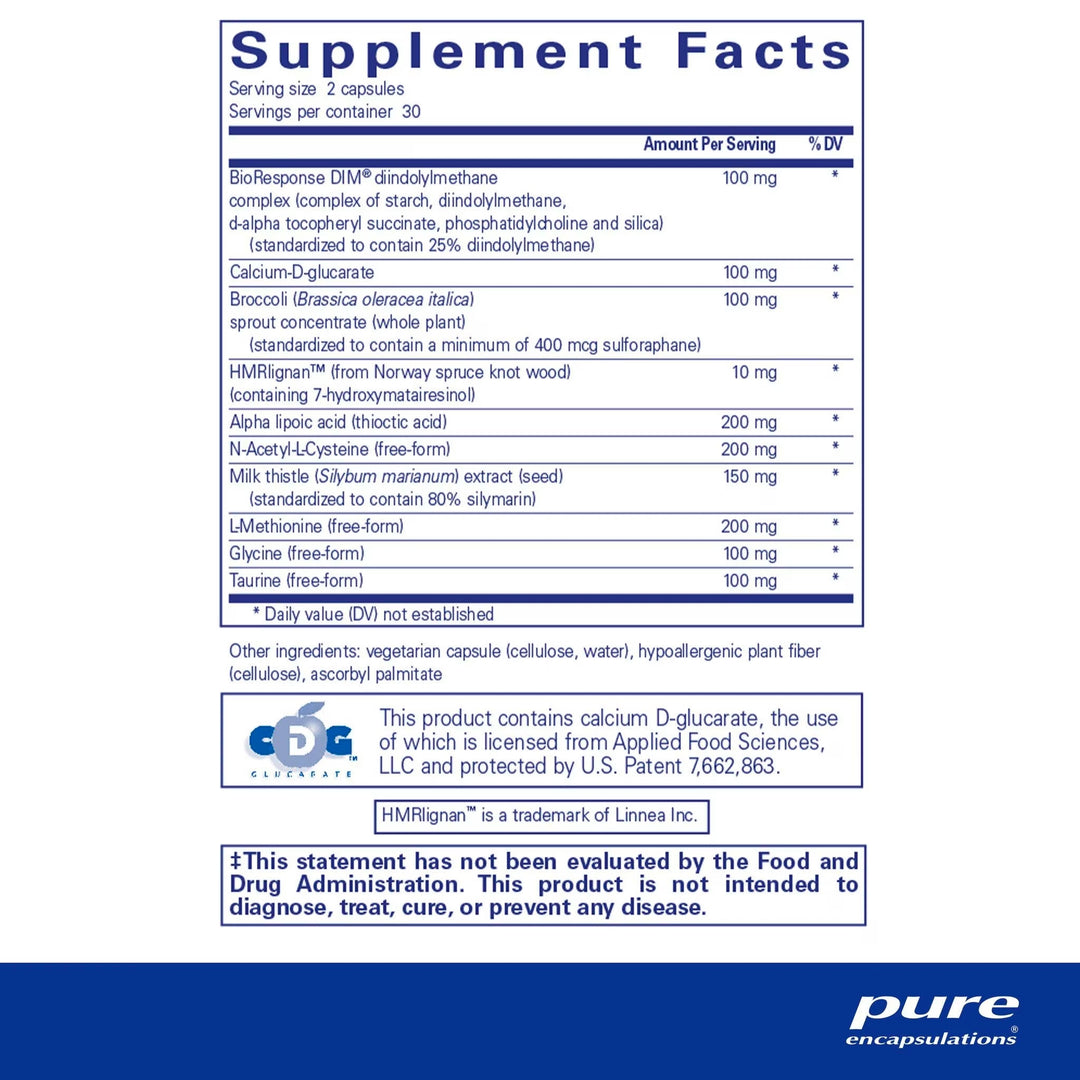 Pure Encapsulations - DIM Detox, 60 caps