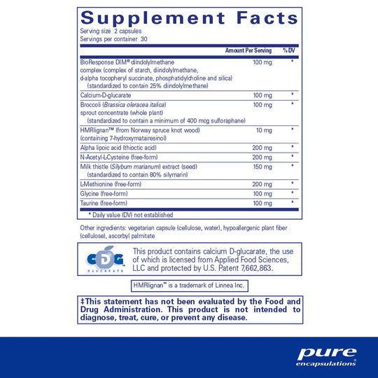 Pure Encapsulations - DIM Detox, 60 caps