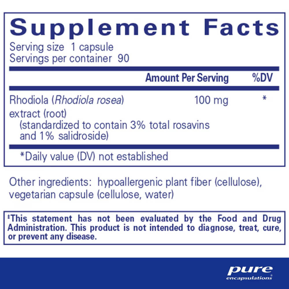 Pure Encapsulations - Rhodiola Rosea, 90 caps