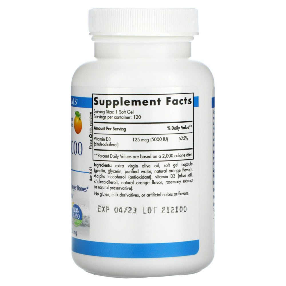 Nordic Naturals Vitamin D3 5000IU, 120 caps
