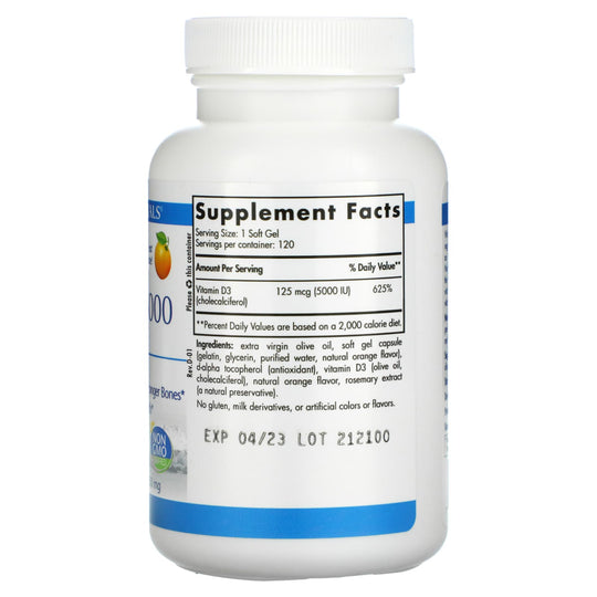 Nordic Naturals Vitamin D3 5000IU, 120 caps
